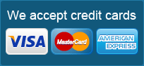 We Accept Credit Cards | Visa | Mastercard | American Express